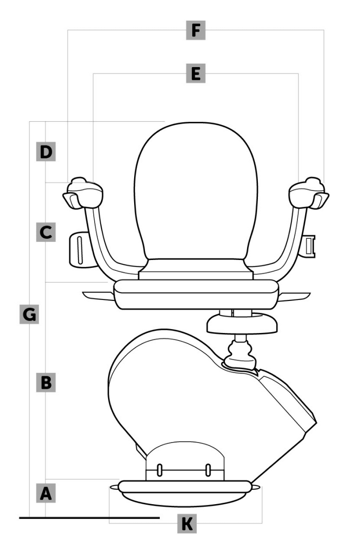 Acorn outdoor Stairlift in Maryland front view