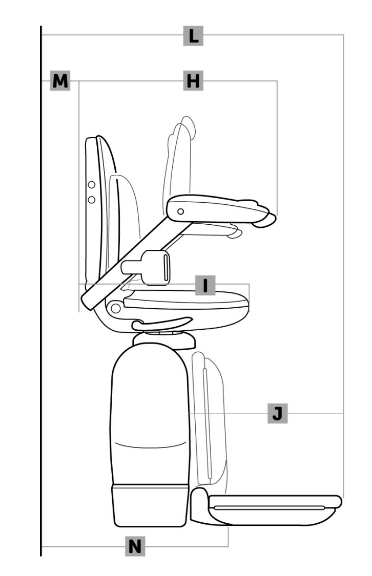 Acorn outdoor Stairlift in Maryland side view